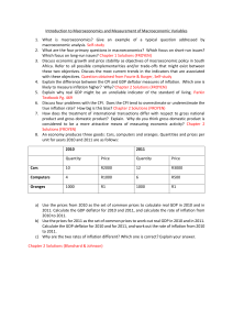 Macroeconomics Study Questions: GDP, Inflation & Classical Theory