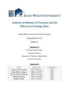 Balance of Payment Analysis: Bangladesh vs. South Korea & Exchange Rate