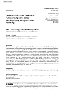 Automated Caries Detection with Smartphone Photography & ML