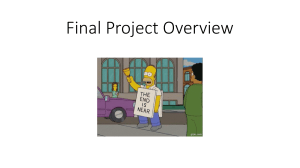 Web Server Final Project Overview: Multi-threaded, Database, GUI