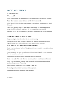 Logic and Ethics: Understanding Reasoning, Biases, and Formal Logic