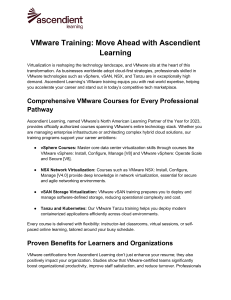 VMware Training Move Ahead with Ascendient Learning