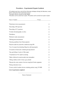 Organic Synthesis Lab Techniques Checklist