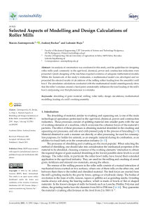 Roller Mills: Modelling & Design Calculations for Sustainability