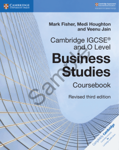 Cambridge IGCSE & O Level Business Studies Coursebook - Revised 3rd Ed