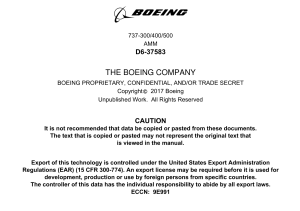 Boeing 737-300/400/500 Aircraft Maintenance Manual D6-37583