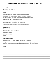 Bike Chain Replacement Training Manual: Step-by-Step Guide