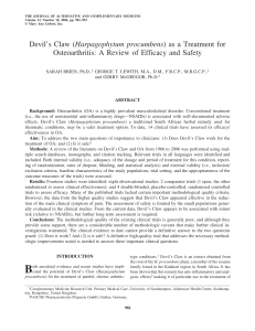 Devil's Claw for Osteoarthritis: Efficacy & Safety Review (2006)