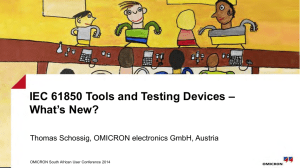 OMICRON IEC 61850 Tools & Testing Devices: What's New (2014)