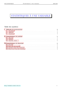 Statistiques &agrave; une variable - BTS Domotique