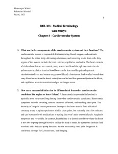 Cardiovascular System: Medical Terminology Case Study & Conditions