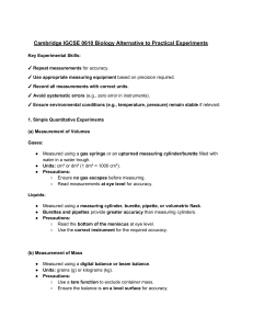 Cambridge IGCSE 0610 Biology Practical Experiments Study Guide