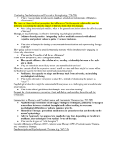 Psychotherapy & Prevention Strategies: Types, Techniques, Effectiveness