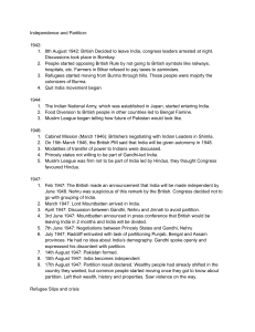 India's Independence, Partition & Constitutional Emergency Provisions