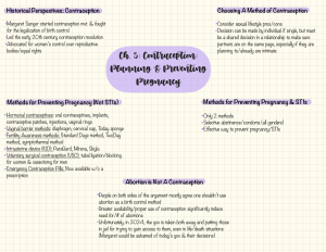 Contraception: Planning & Preventing Pregnancy Methods