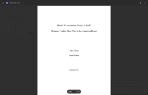 Chicanos: Assimilation, Resistance & the American Dream - Final Paper