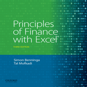 Principles of Finance with Excel, 3rd Edition