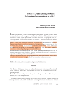 El ma&iacute;z en EEUU y M&eacute;xico: hegemon&iacute;a en producci&oacute;n transg&eacute;nica