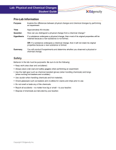Physical and Chemical Changes Lab: Student Guide & Experiments