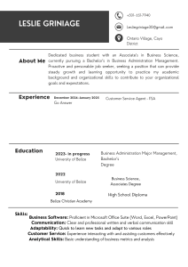 Leslie Grinage Resume