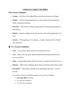Bible Facts for Kids: Old & New Testament Highlights & Beatitudes