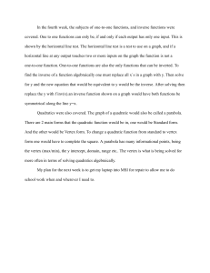 Mathematics: One-to-One, Inverse Functions & Quadratics Explained