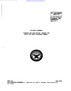 MIL-STD-40009(AT) Cleaning & Passivation for AM350/AM355 Stainless Steel