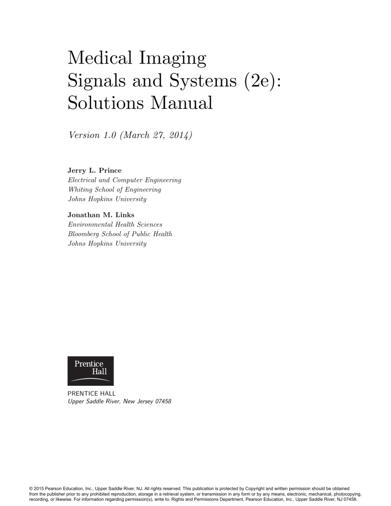 medical imaging signals and systems solutions