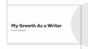 My Growth As a Writer: Improving Essay Skills & Academic Writing