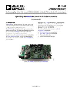 Optimizing AD5940 for Electrochemical Measurements: An Application Note