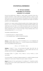 Statistical Inference: Point Estimation & Unbiasedness