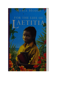 For the Life of Laetitia by Merle Hodge - Caribbean Literature