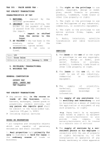 Value Added Tax (VAT): Characteristics, Transactions & Deemed Sales