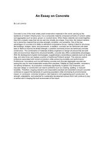 Concrete: Properties, Uses, and Sustainable Construction