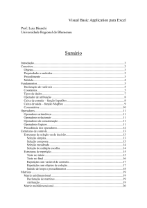 Guia de Programa&ccedil;&atilde;o VBA para Excel