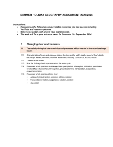 Geography Assignment: Changing River Environments & Hydrology Study Guide