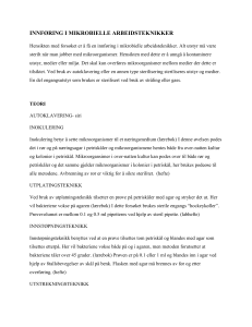 innføring i mikrobielle arbeidsteknikker