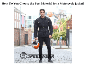 How Do You Choose the Best Material for a Motorcycle Jacket