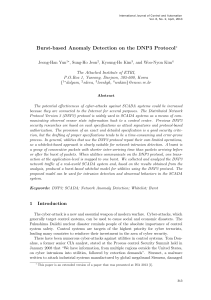 Burst-based Anomaly Detection on DNP3 Protocol for SCADA Systems