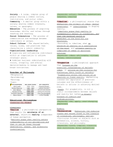 Educational Philosophies & Sociological Theories Study Guide