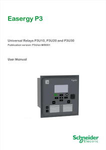Easergy P3 Universal Relays P3U10, P3U20, P3U30 User Manual