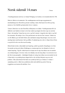 Analyse af Goethes 'Wandringsmannens nattvise' - Norsk Sidem&aring;l