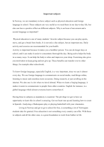 Mandatory Subjects in Norway: Why PE & Foreign Language Matter