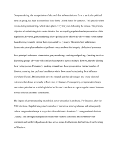 Gerrymandering: Manipulation of Electoral Districts & Political Impact