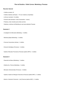 Plan de Estudios Doble Titulaci&oacute;n Marketing Finanzas