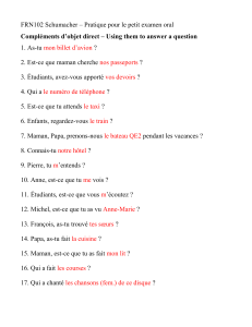 L. 7 Complements d&rsquo;objet direct - pratique oral 