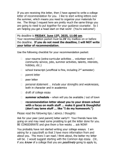 College Recommendation Letter Requirements & Checklist 2025