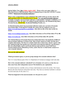 Macroeconomic Indicators Assignment: Research & Analysis