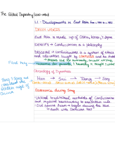 Global Tapestry 1200-1450: East Asia, Dar al Islam, Europe & More