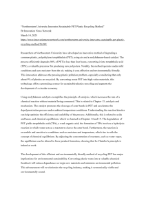 Northwestern University's Sustainable PET Plastic Recycling Innovation